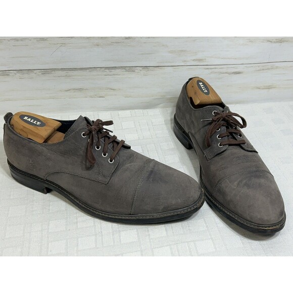 Cole Haan Grand OS Men's Shoes Gray Leather Lace Up Oxford Cap Toe Size 10.5 M - Picture 1 of 16
